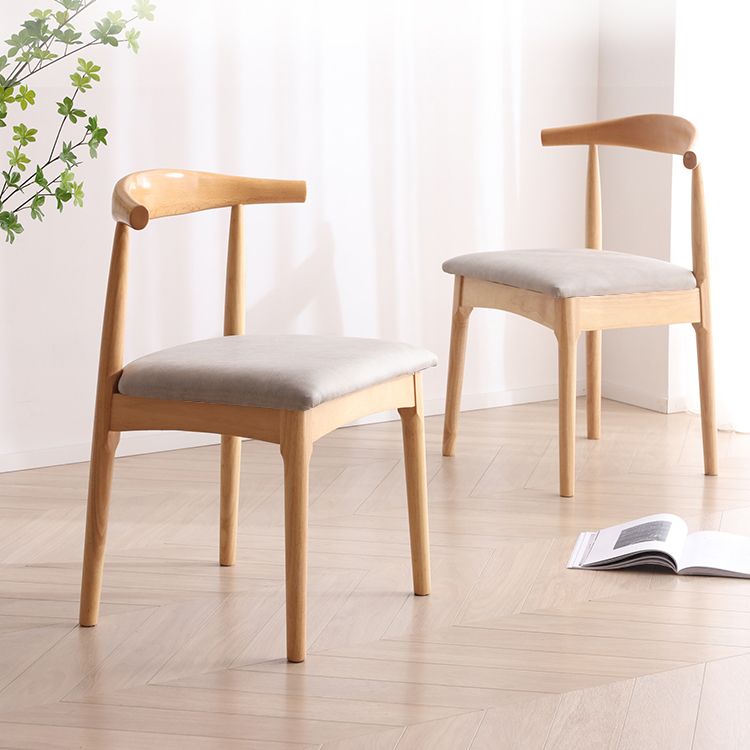Chaise de salle de maison scandinave ouverte en bois ouvert chaise de salle à manger rembourrée