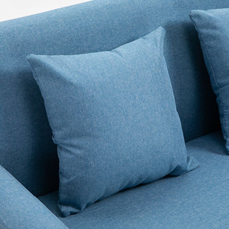 3-Seater Square Arm Sofa Scandinavian 59.06"/70.87" Linen Sofa with Pillows