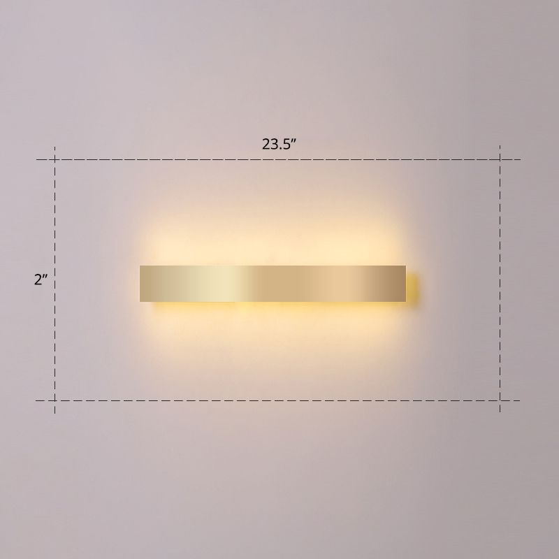 Aluminium staafvormige spoelwand SCONCE Minimalistisch goud vergulde LED -wandlampje voor woonkamer