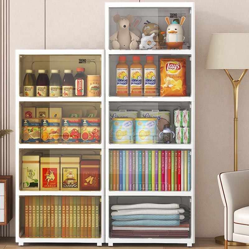 Contemporary Storage Cabinet Plastic Wardrobe Closet for Bedroom