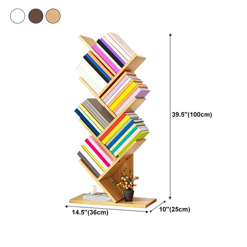 Contemporary Manufactured Wood Bookcase Open Bookshelf for Home