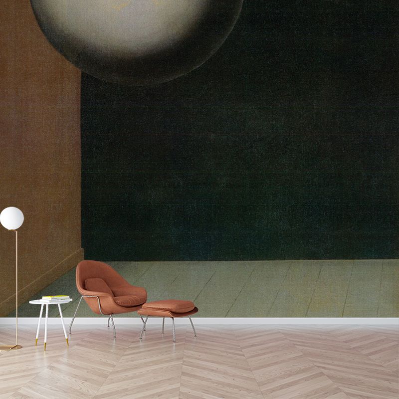 Black-Brown Floating Ball Murals Waterproof Surrealistic Living Room Wall Decoration