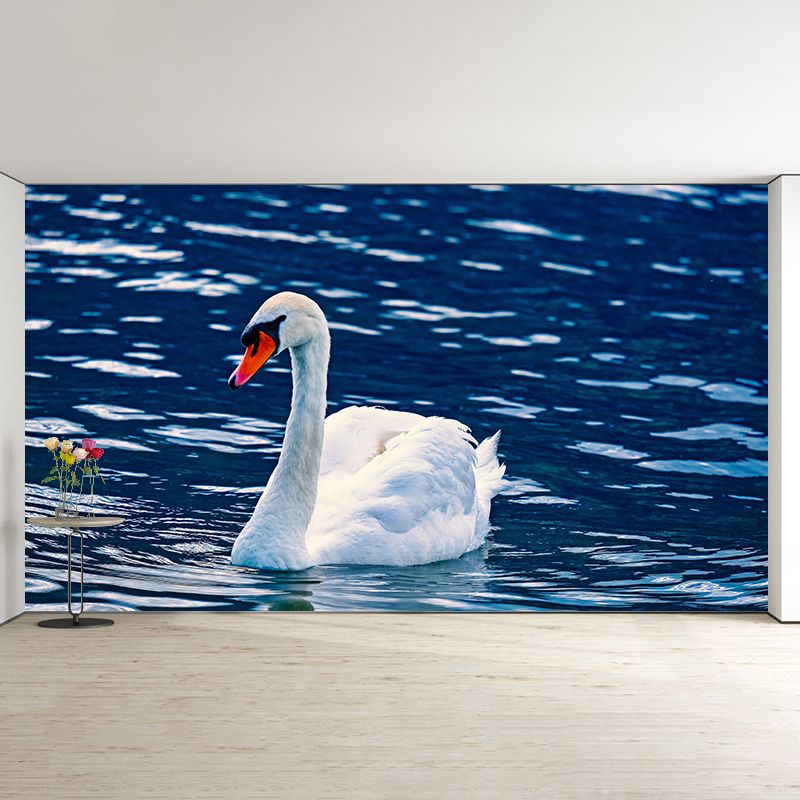 Peinture murale moderne en forme de cygne, couleur douce, résistante à la moisissure, Art mural pour la décoration de la maison