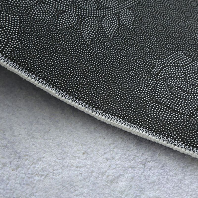 White Irregular Lattice Rug Polyester Modern Rug Washable Rug for Living Room