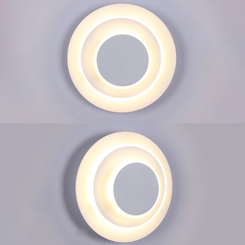Contemporary Layered Wall Light Sconce Metal 3 Lights Flush Mount Wall Sconce