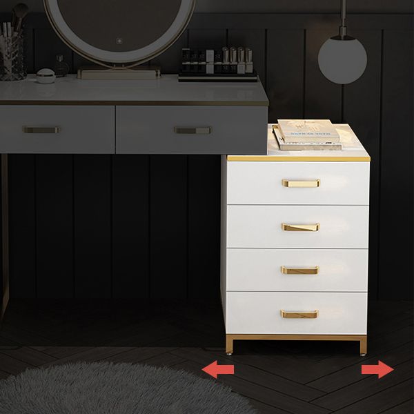 Modern Dressing Table Bedroom Stone Lighted Mirror Make-up Vanity