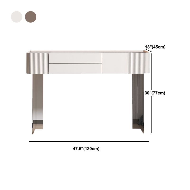 Contemporary Makeup Counter with Drawer, Wooden Vanity Dressing Table