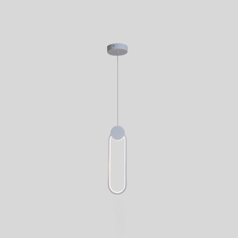 Modern Simplicity LED Indoor Hanging Lamp Aluminium Linear Pendant Light with Silicone Shade