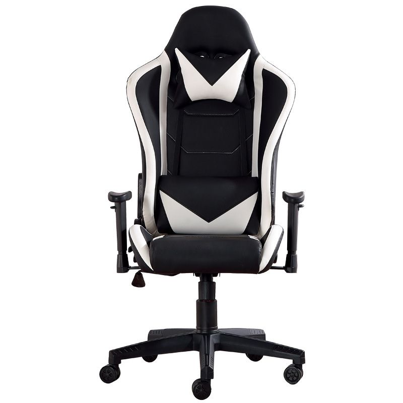 Modern Office Chair Adjustable Seat Height Faux Leather Desk Chair with Wheels