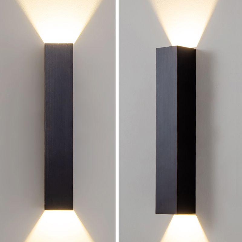 Lampe à lampe murale en aluminium de style moderne Applique 2 LIGHTES RECTANGE CHAMP MURM