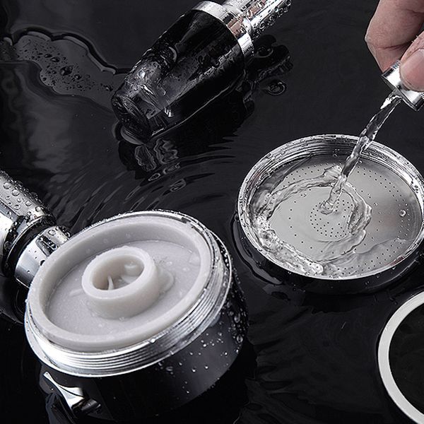 Contemporary Handheld Shower Head Round 3 Setting Spray Head in Silver