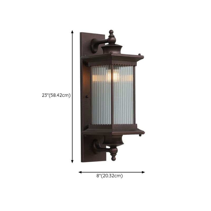 Simple Rectangler Wall Lamp Metal 1 Light Wall Light Fixture