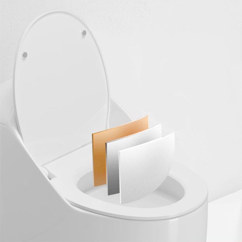 1-Piece Round Toilet Bowl 1.2 GPF Siphon Jet Flush Toilet for Bathroom