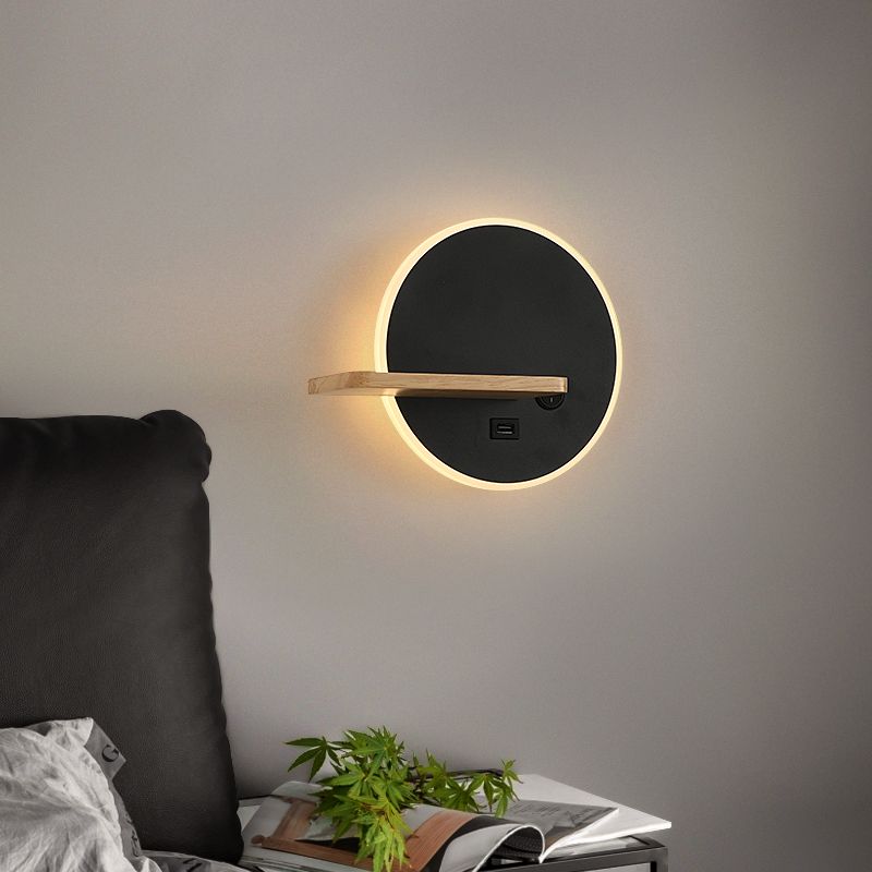 Modern Style Adjustable Led Wall Sconce Lighting Metal 1 Light Wall Mounted Lamps