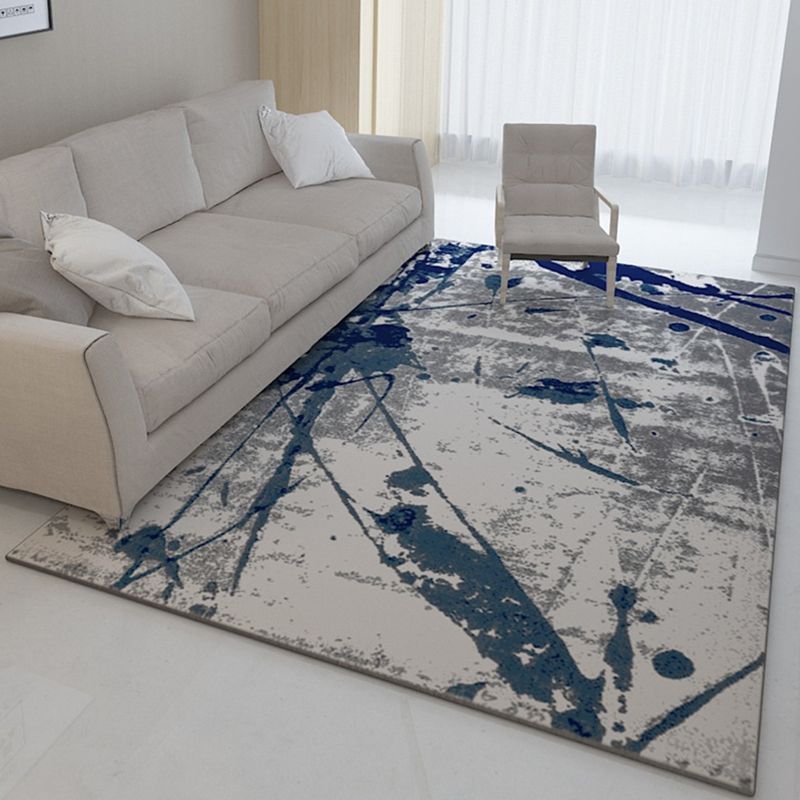 Environmental Modern Area Rug Multi Colored Geometrical Rug Pet Friendly Non-Slip Machine Washable Rug for Home
