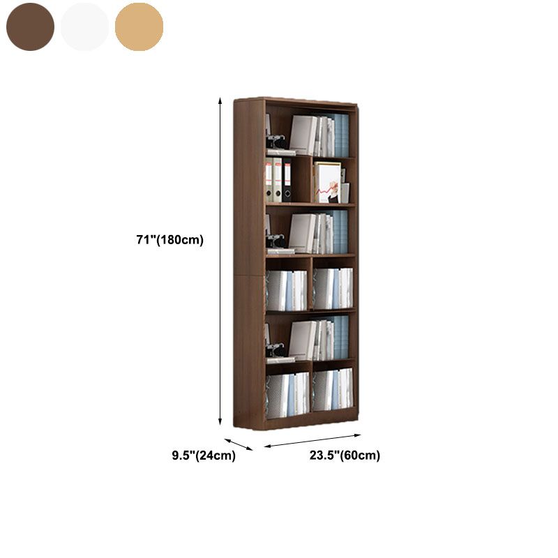 Closed Wooden Bookcase Modern Home Living Room Lattice Bookshelf