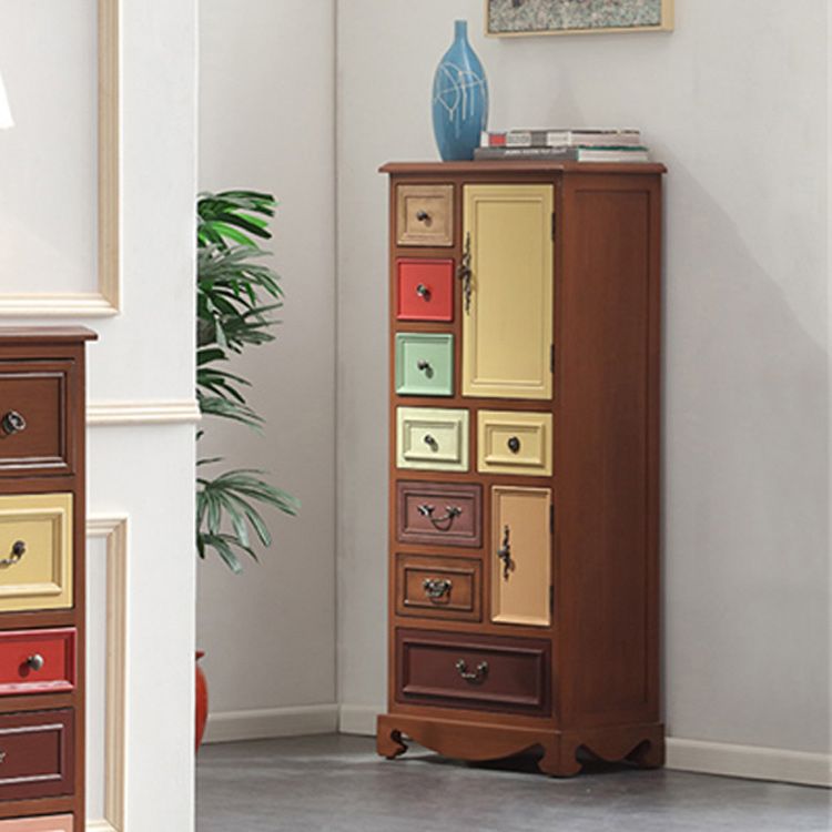 Industrial Accent Cabinet Handcrafted Cabinet in Antique Finish