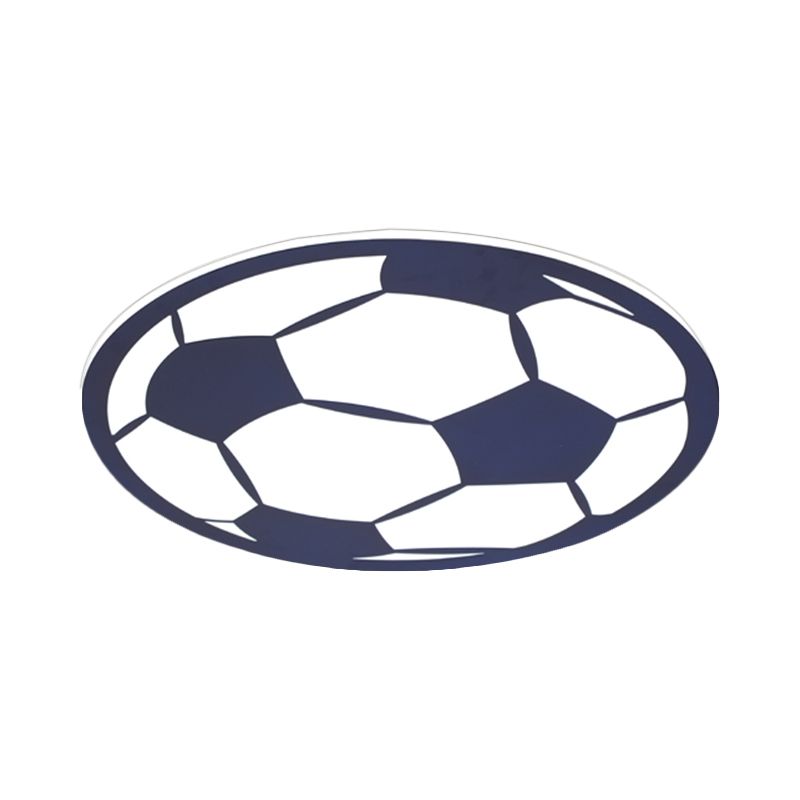 Plafoniera da incasso in acrilico da calcio Cartoon Bianco/Nero/Rosa LED Apparecchio di illuminazione per montaggio a incasso per la scuola materna