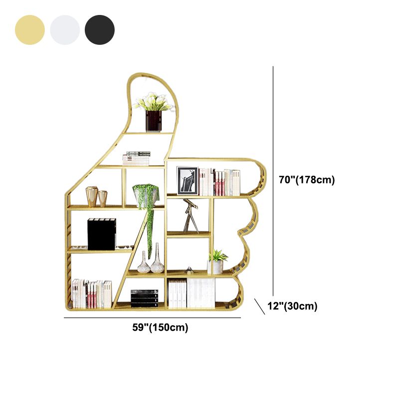 Geometric Shelf Bookcase Modern Metal Bookshelf for Home Office