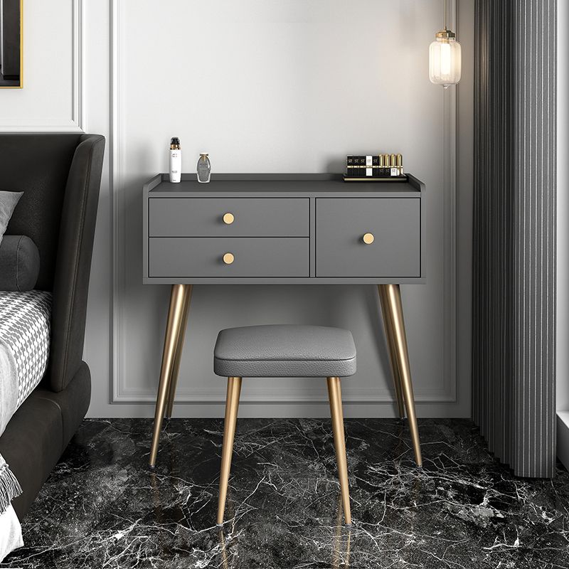 Contemporary Vanity Dressing Table 3 Drawer 30.7" Tall Makeup Vanity Desk Table