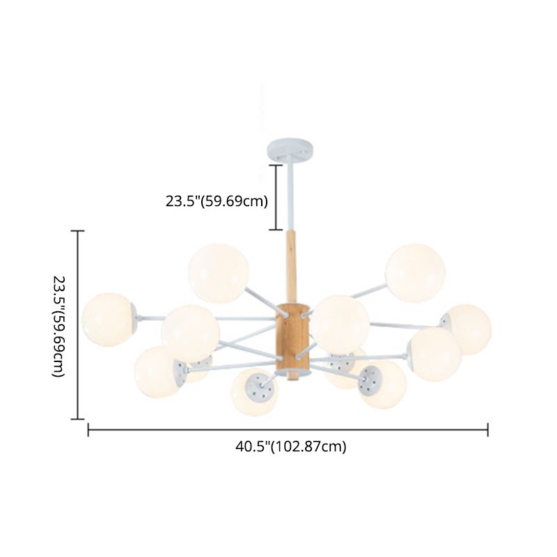 Lampada lampadina rotonda in vetro Stile minimalista 12 Lumo bianco Lampone a sospensione