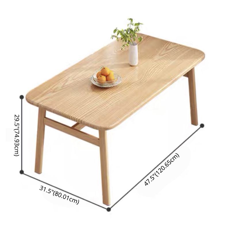 Modern Wood Rectangle Shape Dining Furniture 4 Wood Legs Table Formal for Dining Room Furniture