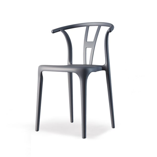 Plastic Side Chair Contemporary Style Multicolor Armless Chair for Dining Room