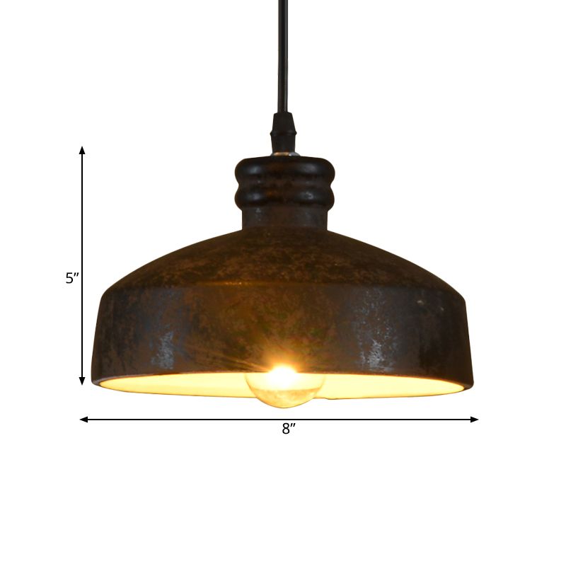 Lampada a sospensione cilindri/cupola in fabbrica Kit di luce sospesa in ceramica in nero per sala da pranzo