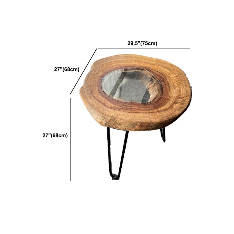 Scandinavian Wooden Coffee Table Free form 3 Legs Coffee Table Set for Living Room