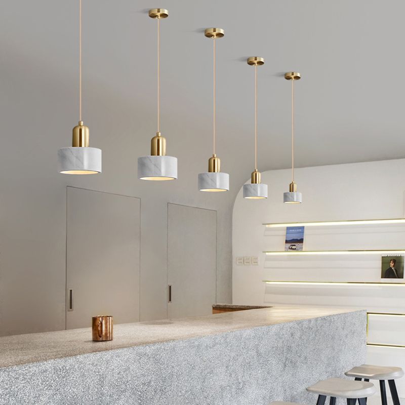 Shaded Dinning Room Pendant Lighting Fixture Stone Modern Suspension Pendant Light