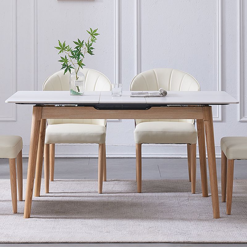 Simplicity Extendable Dining Table Home Sintered Stone Fixed Desk