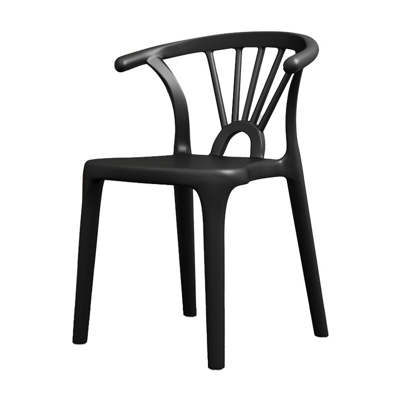 Chaise de salle à manger à dossier en plastique, finition mate, chaise latérale contemporaine à la maison