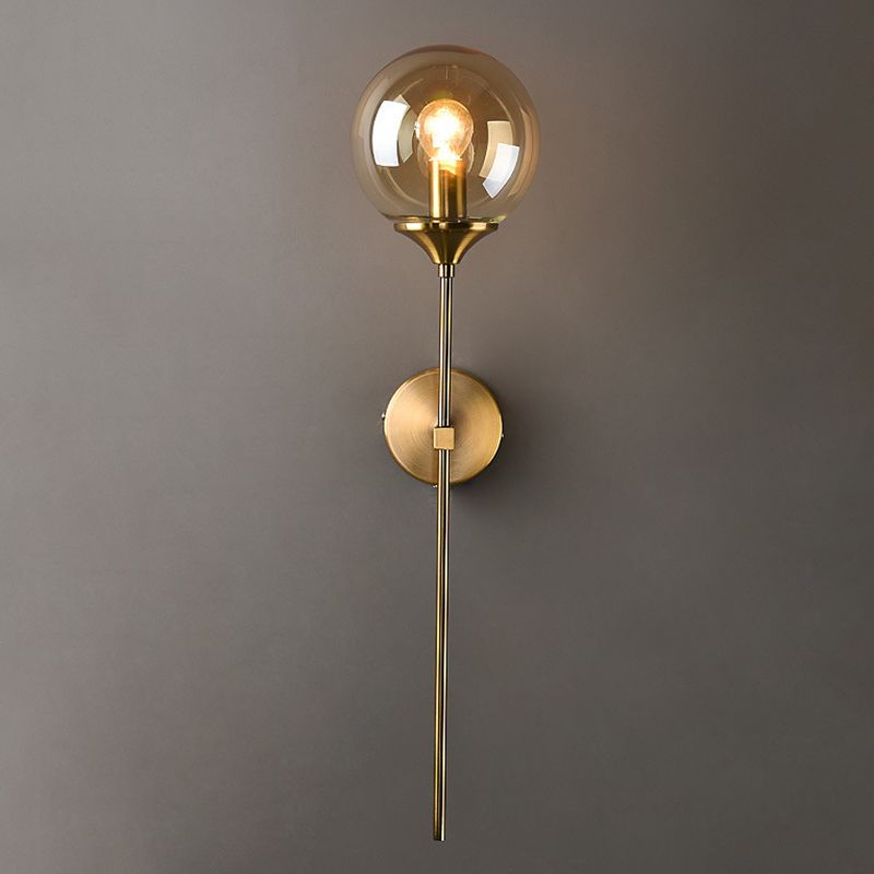 Modern Minimalist Style Wall Light 1 Light Glass Uplighting Wall Lamp for Living Room