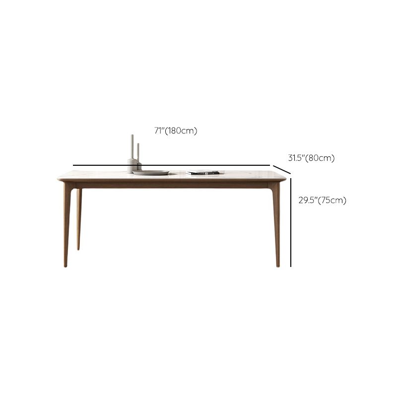 Rectangular Dining Table Set 1/4/5/7 Pieces Dinette Set with Brown Wood Frame