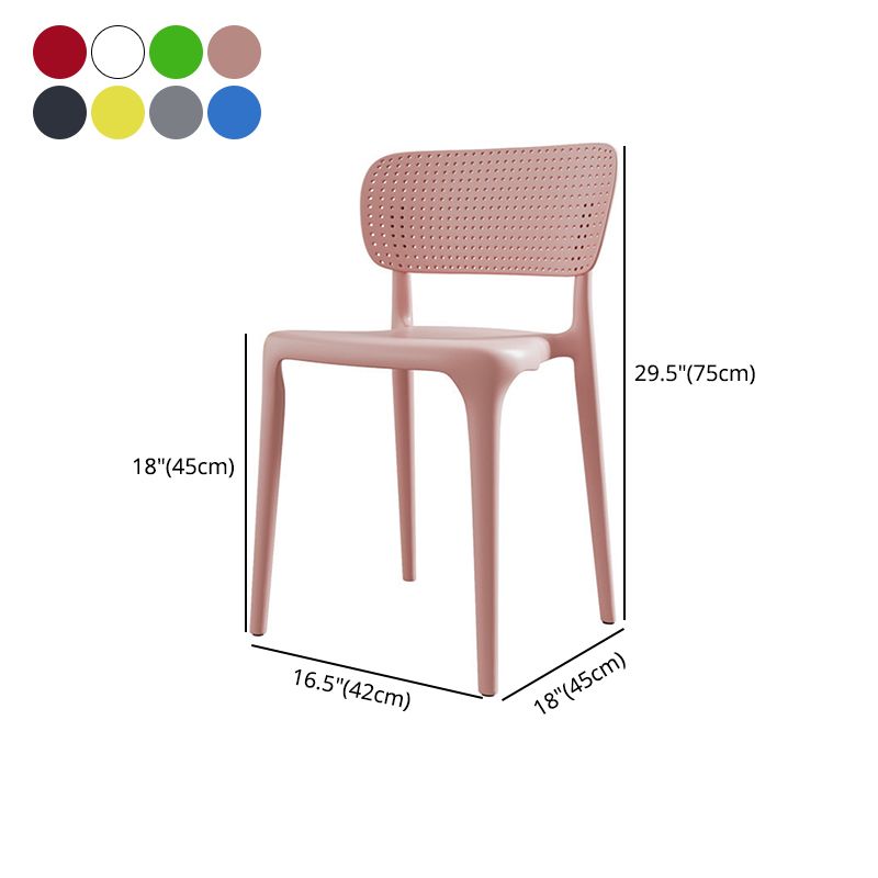Silla lateral plástica contemporánea del restaurante con parte posterior abierta del final mate que cena la silla