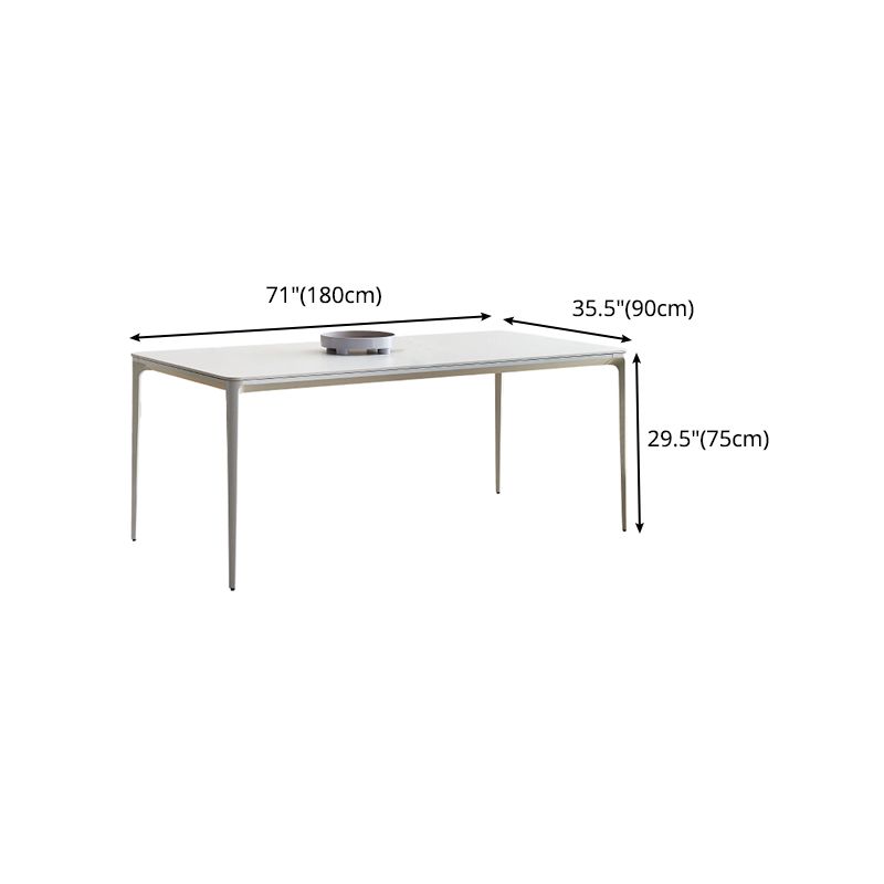 Designer Style 1/2/5/7 Pieces Dining Set Sintered Stone Dining Table with Leather Chairs