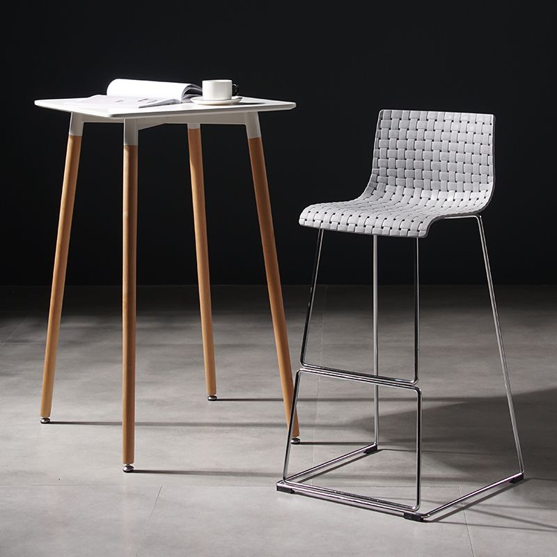 Industrial Bar-stool Plastic Counter Bar Stool for Kitchen Bar with Metal Legs