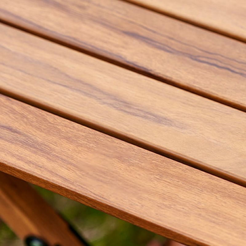 Metal Rectangle Camping Table 17.32" High Rustic Brown Foldable Table