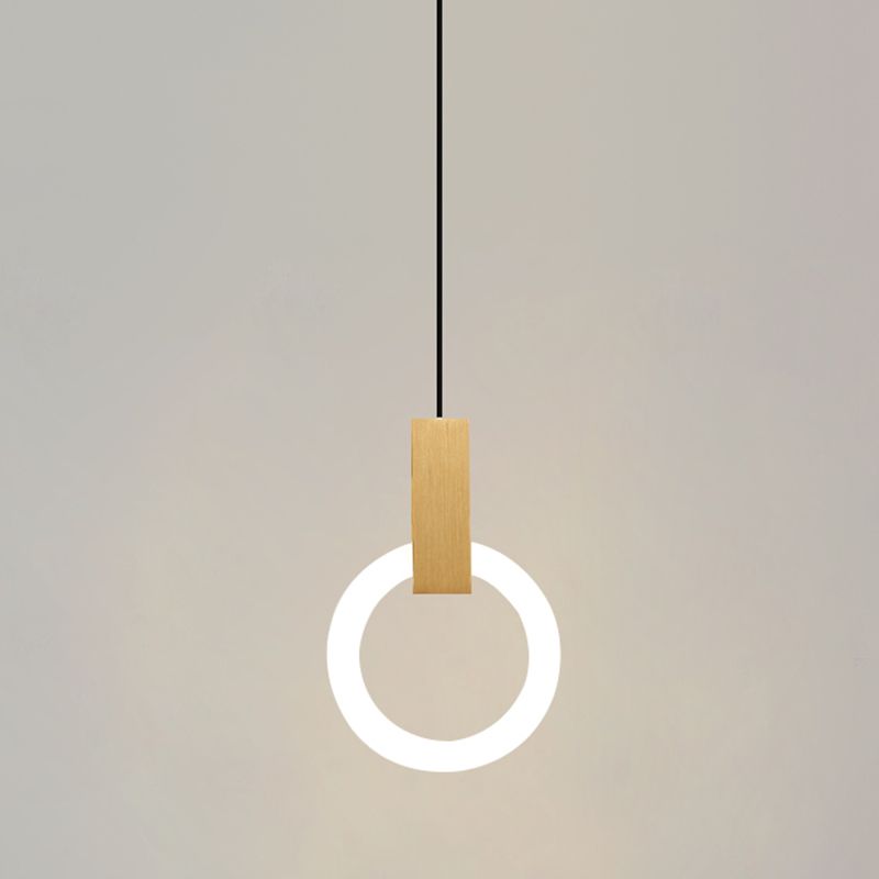 Circle Shape Metal Pendant Lights Modern Style Hanging Lamps