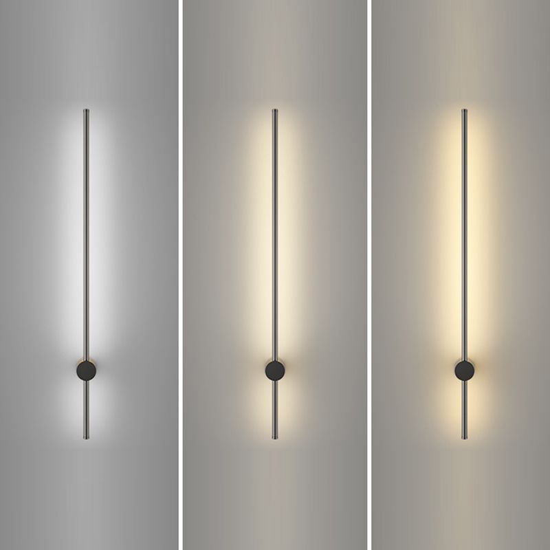 Linear Shape Metal Wall Mount Lighting Modern Style 1 Light Wall Mounted Light Fixture