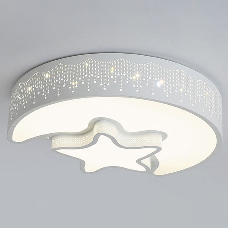 Fixtures Moon And Star Flush Mount Light Fixtures Creative Acrylic Ceiling Light Fixtures for Bedroom