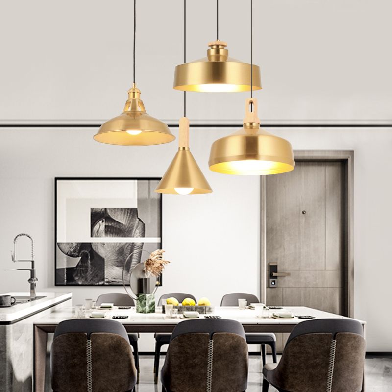 Éclairage de pendentif de nuance de nuance en métal de lumière industrielle pour le salon