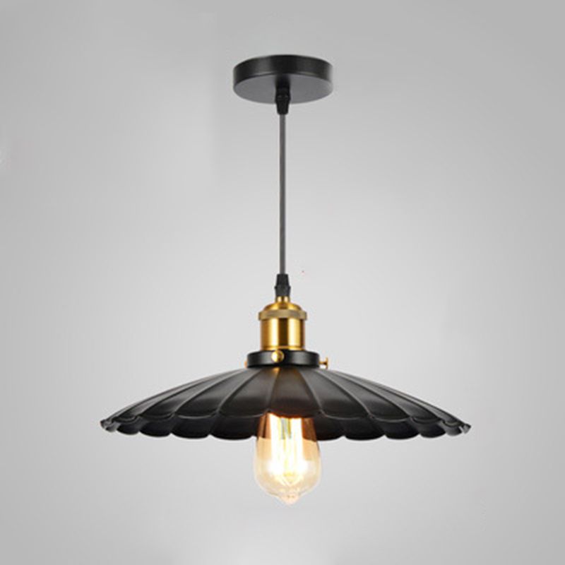 Shade Pendant Light Fixtures Industrial Vintage Style 1 Light Metal Pendants for Dinning Room