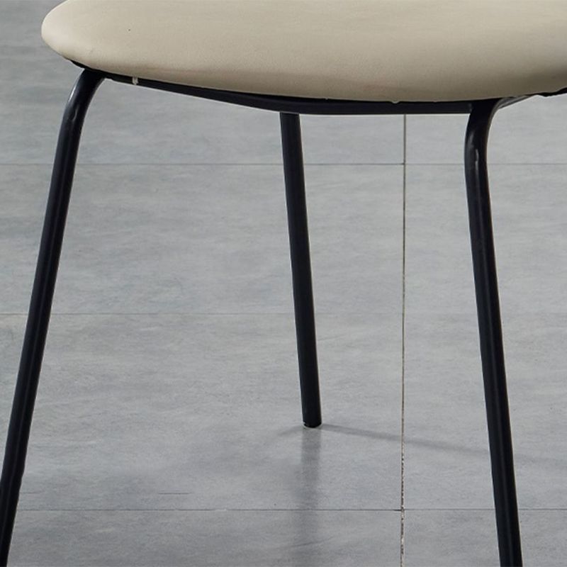 Scandinavian Low Back Armless Stool Velvet Upholstered Counter Stool