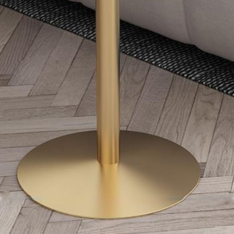 Marble Top Bar Table Contemporary Metal Frame Pub Table with Storage