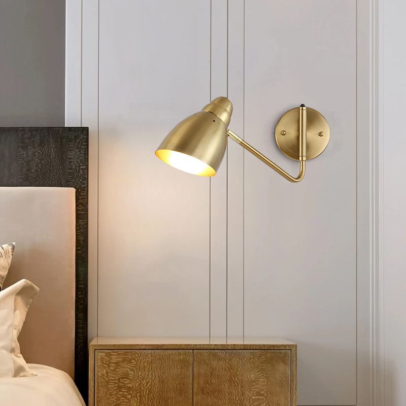 Modern 1-Light Wall Sconce Wrought Iron Geometric Wall Light for Bedroom
