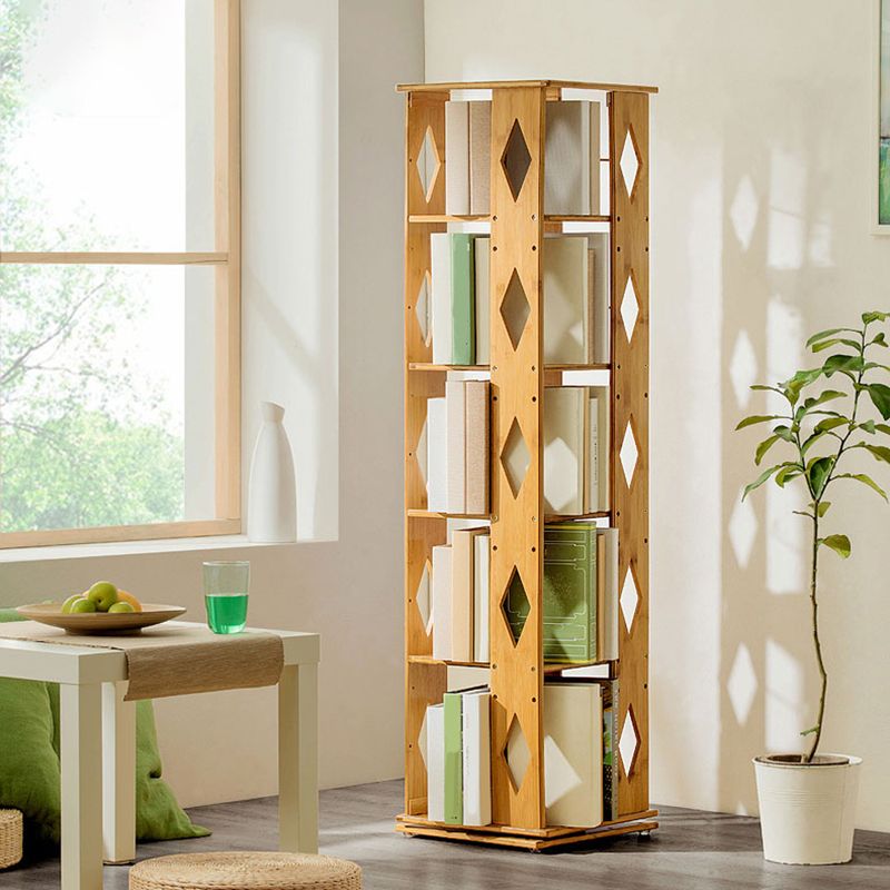 Modern Open Back Vertical Bookshelf Engineered Wood Bookcase for Study Room