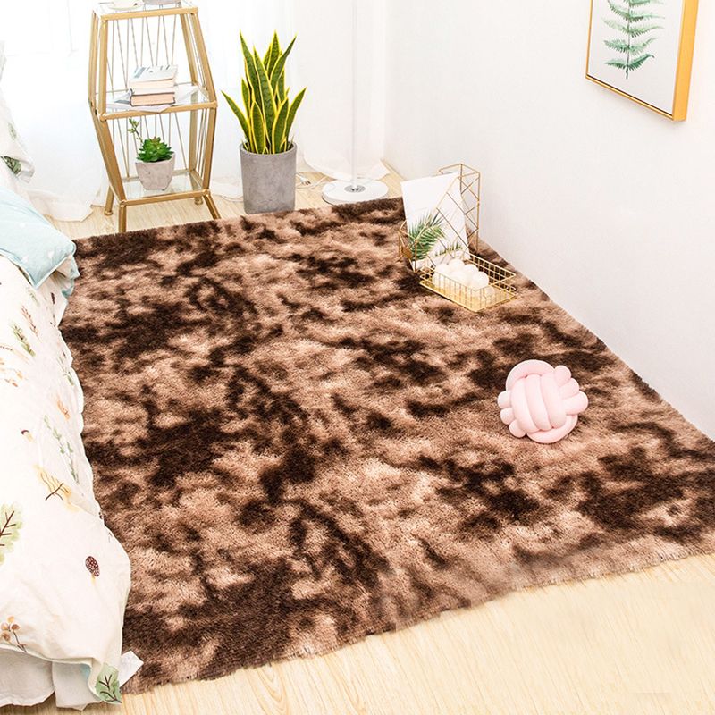 Simple Plain Color Rug Plush Indoor Rug Non-slip Carpet for Living Room and Bedroom