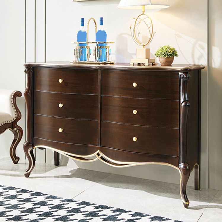 Mid-Century Modern Storage Cabinet Solid Wood 5/6-Drawer Accent Chest