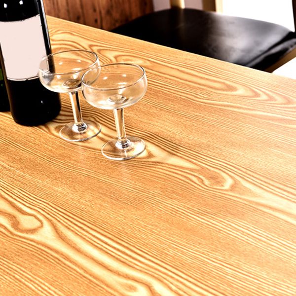 Modern Wooden Dining Room Table with Metal Legs for Living Room